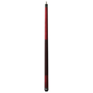 Billiards cue stick with red upper section and black grip area