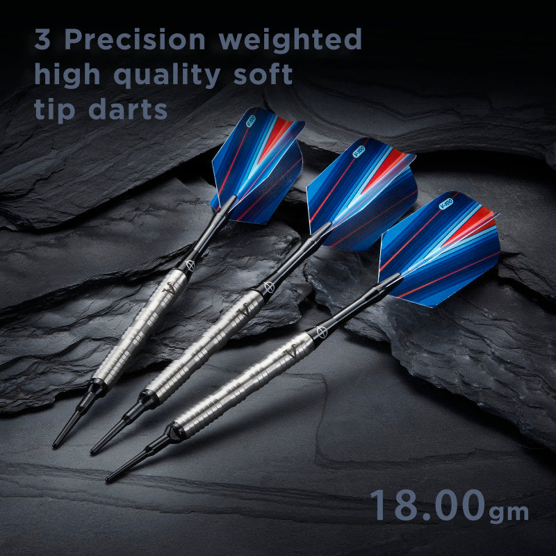 Viper Sidewinder 80% Tungsten Soft Tip Darts Shark Fin Barrel 18 Grams