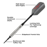 Viper V-Factor 90% Tungsten Soft Tip Darts Shark Fin Barrel 20 Grams