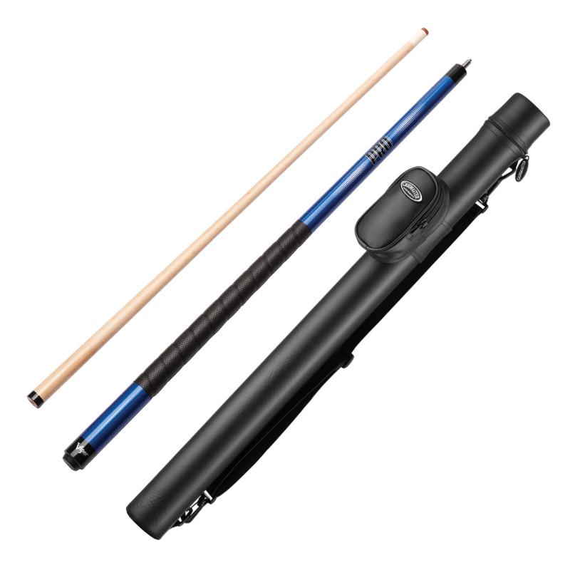 Viper Sure Grip Pro Blue Cue and Casemaster Q-Vault Supreme Black Cue Case Billiards Viper 