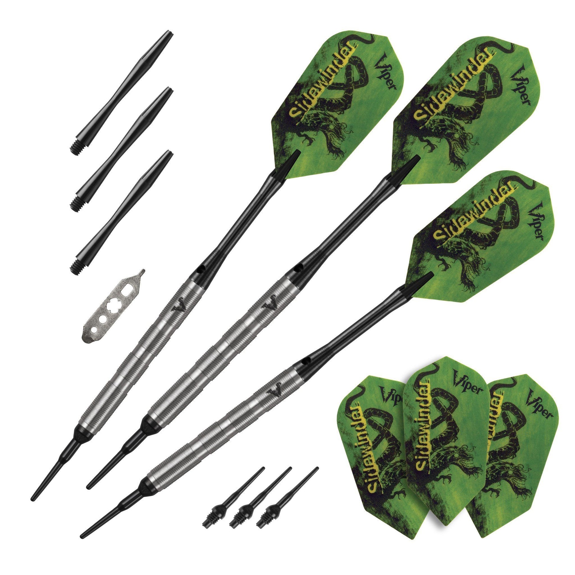 [REFURBISHED] Viper Sidewinder Darts 80% Tungsten Soft Tip Darts Ringed Barrel 18 Grams Refurbished GLD Products