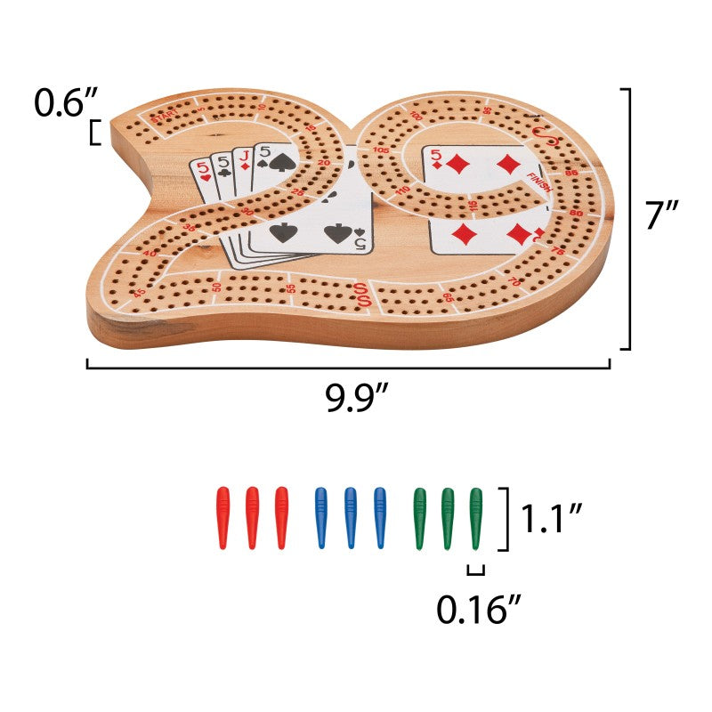 Mainstreet Classics Wooden "29" Cribbage Board