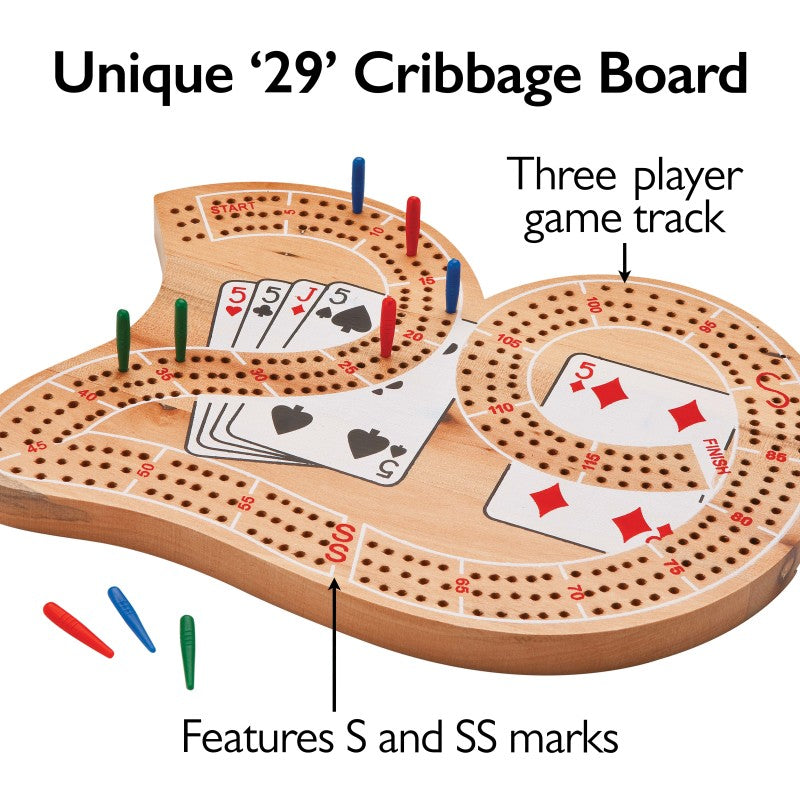 Mainstreet Classics Wooden "29" Cribbage Board