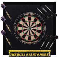 Viper Shot King Sisal Dartboard, Dartboard Backboard, "The Bull Starts Here" Throw Line Marker & Elite Brass Steel Tip Darts Darts Viper 