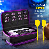 Casemaster Plazma Plus Dart Case Black with Amethyst Zipper and Phone Pocket Dart Cases Casemaster 