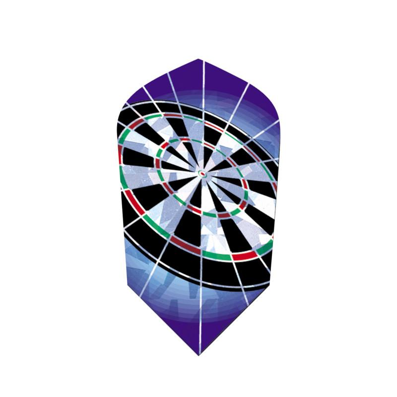 V-Lux Glitter Flights Slim Dartboard on Blue Dart Flights Viper 