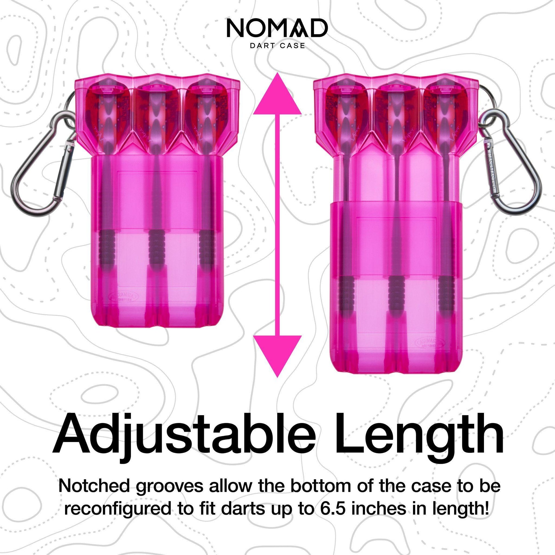 [REFURBISHED] Casemaster Nomad Adjustable Dart Case Neon Pink Refurbished Refurbished GLD Products 