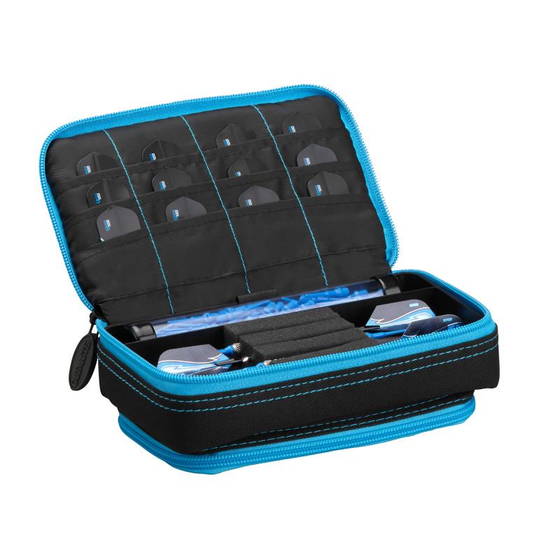 Casemaster Plazma Plus Dart Case Black with Blue Trim and Phone Pocket Dart Cases Casemaster 