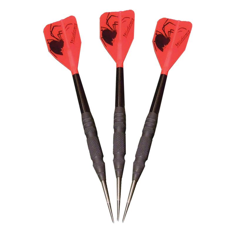 Laserdarts Black Widows Movable Point Knurled Steel Tip Steel-Tip Darts Laserdarts 