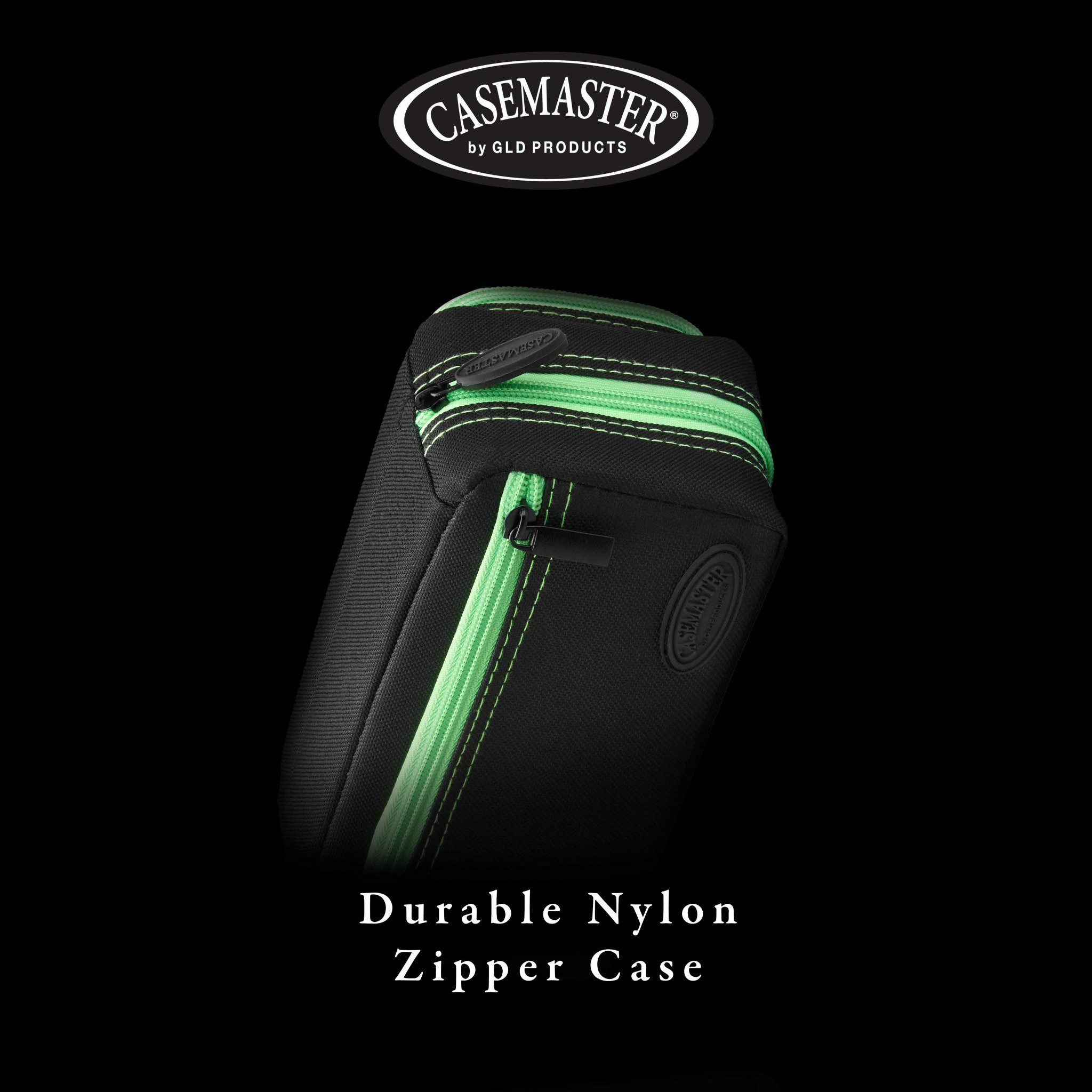 [REFURBISHED] Casemaster Plazma Pro Dart Case Black with Green Trim and Phone Pocket Refurbished Refurbished GLD Products 