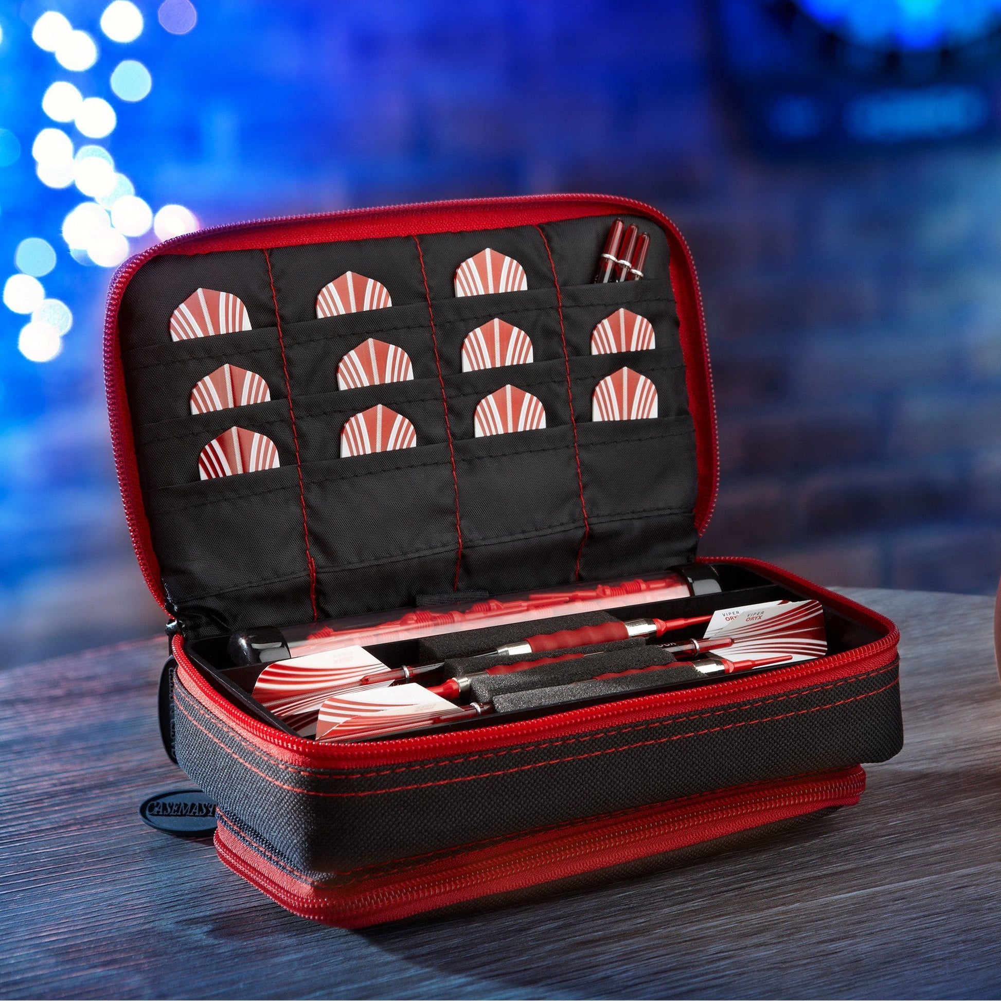 [REFURBISHED] Casemaster Plazma Plus Dart Case Black with Ruby Zipper and Phone Pocket Refurbished Refurbished GLD Products 