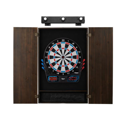 Viper 777 Electronic Dartboard, Metropolitan Espresso Cabinet & Shadow Buster Dartboard Light Bundle Darts Viper 