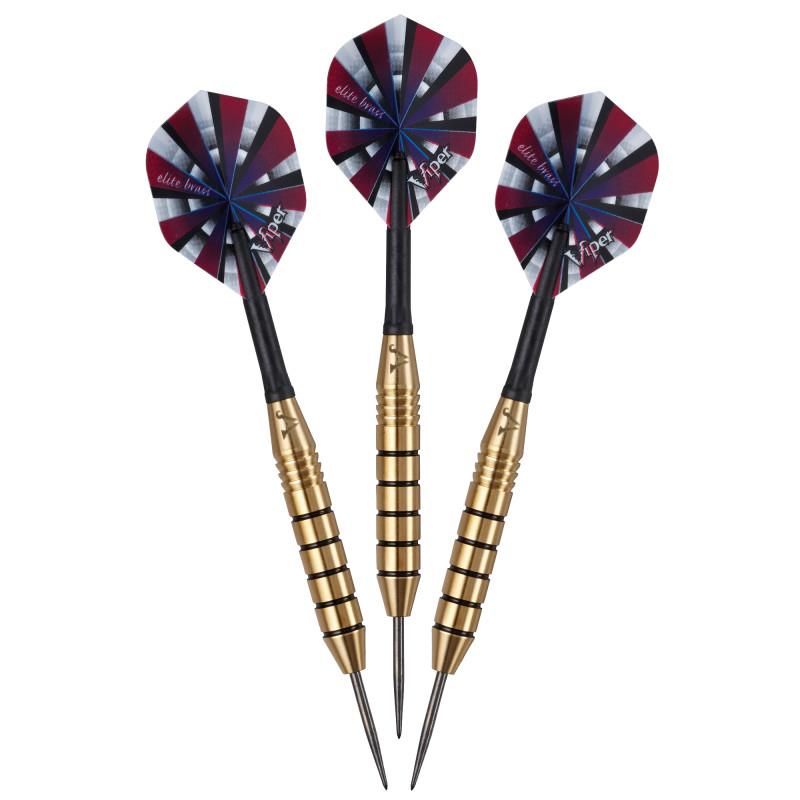 Viper Shot King Sisal Dartboard, Dartboard Backboard, "The Bull Starts Here" Throw Line Marker & Elite Brass Steel Tip Darts Darts Viper 