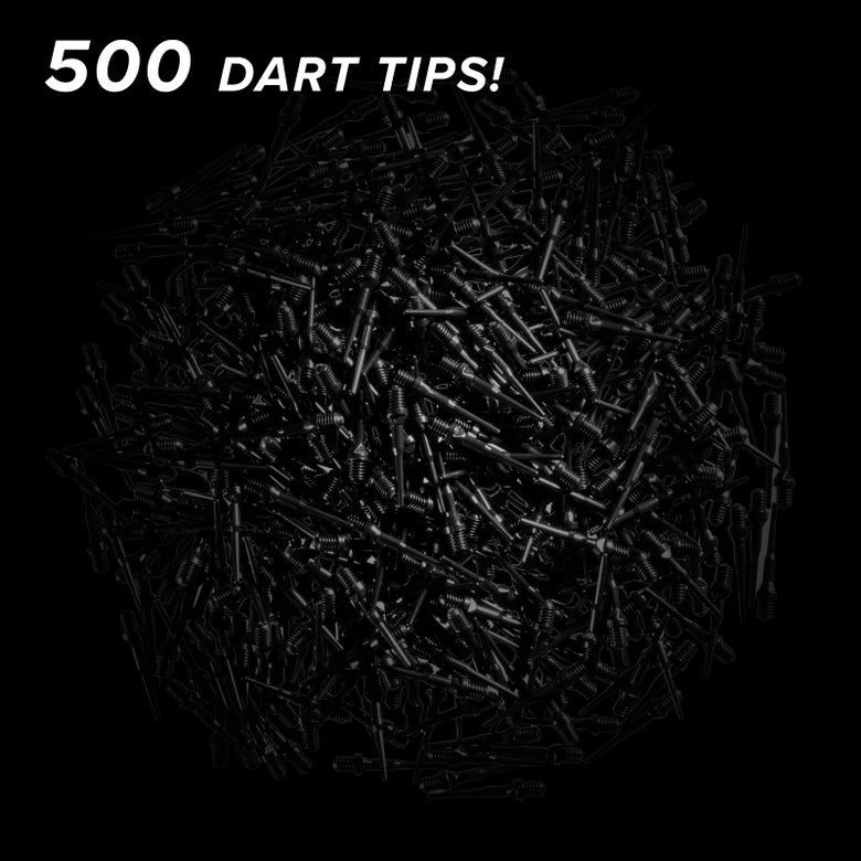 Viper Tufflex Tips II 2BA Black 500Ct Soft Dart Tips