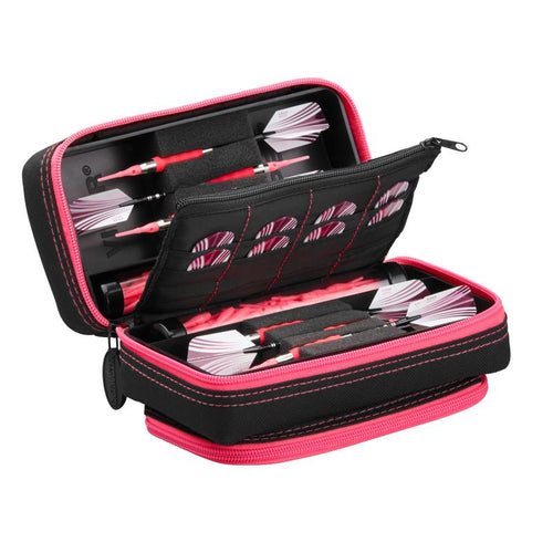 Casemaster Plazma Pro Dart Case Black with Pink Trim and Phone Pocket Dart Cases Casemaster 