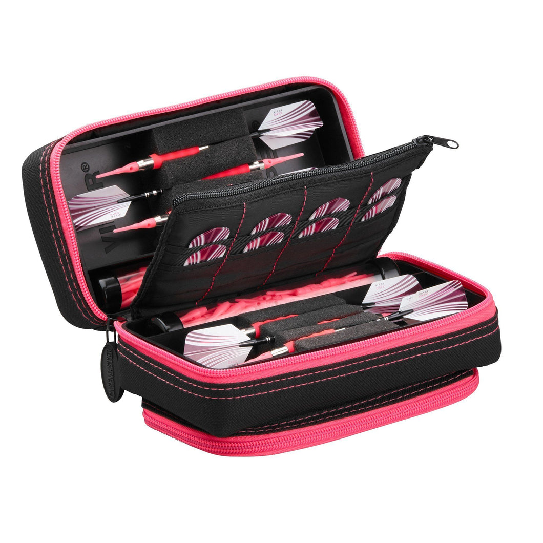 [REFURBISHED] Casemaster Plazma Pro Dart Case Black with Pink Trim and Phone Pocket Refurbished Refurbished GLD Products 