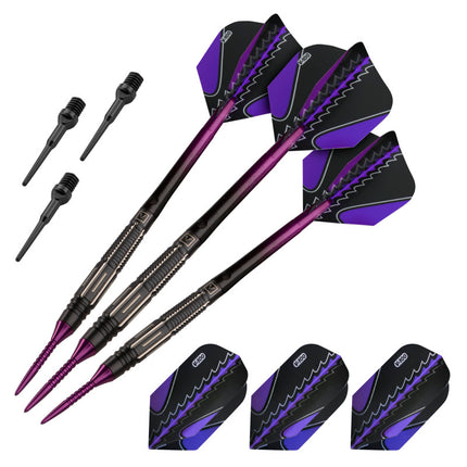 Viper Black Flux 90% Tungsten Steel or Soft Tip Conversion Darts Purple 20 Grams