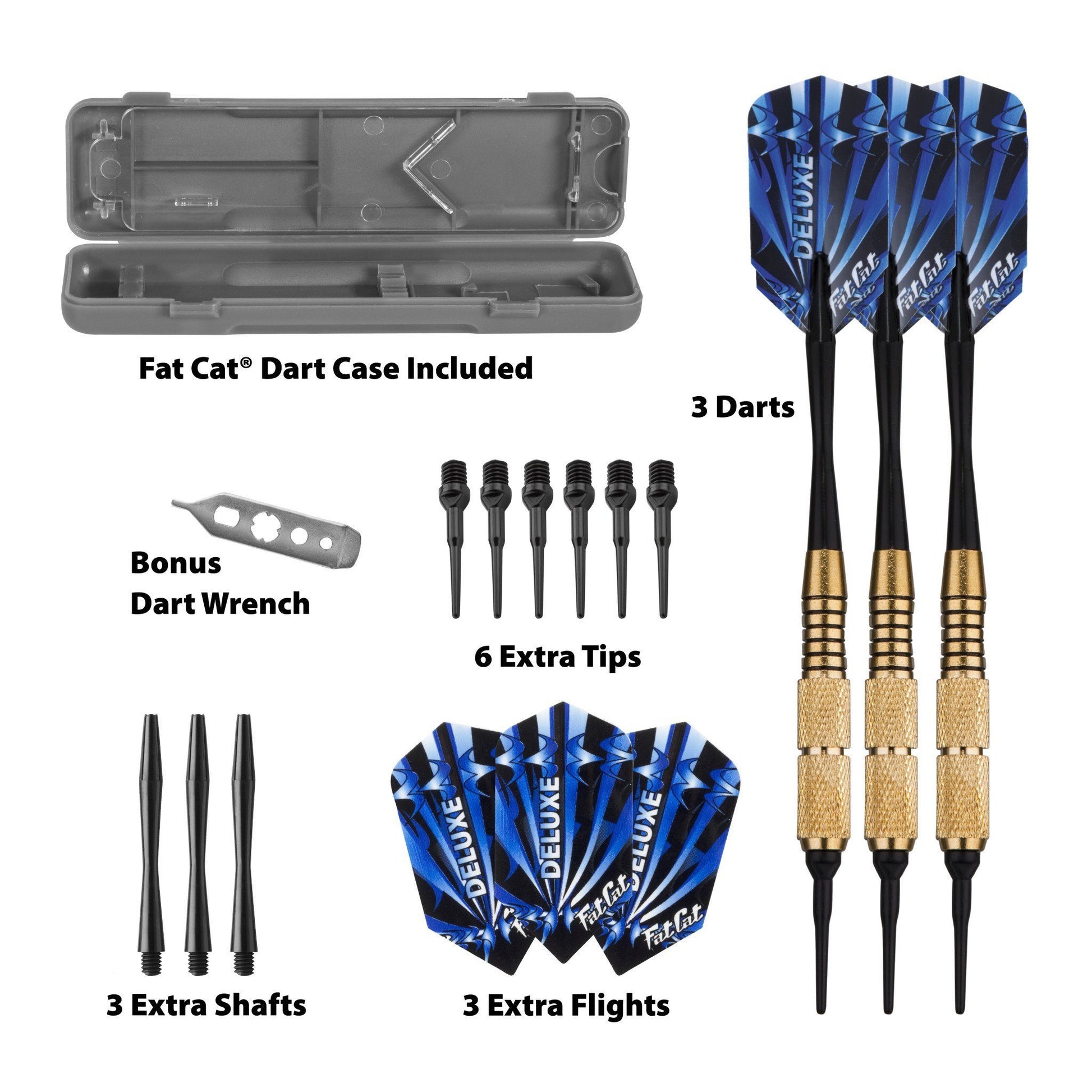 [REFURBISHED] Fat Cat Deluxe Soft Tip Darts 16 Grams Refurbished Refurbished GLD Products 