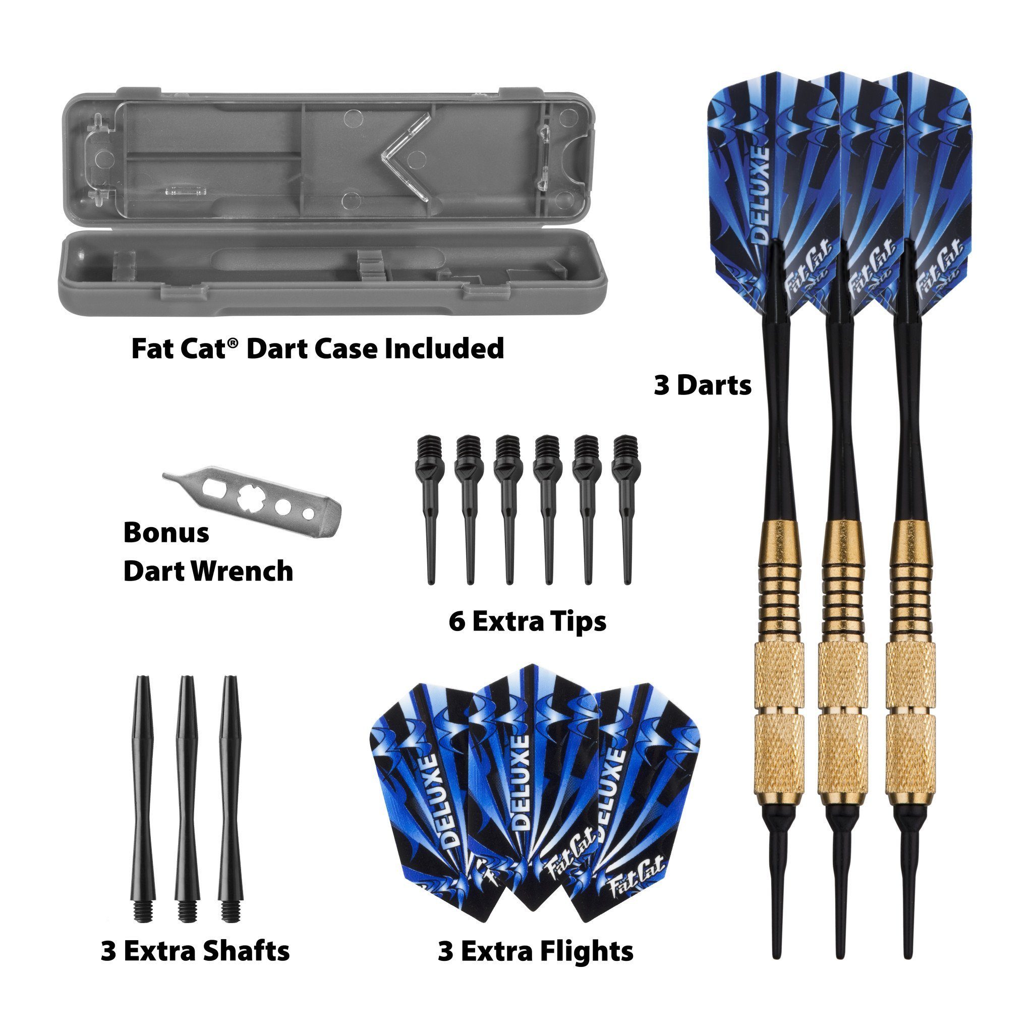 [REFURBISHED] Fat Cat Deluxe Soft Tip Darts 16 Grams Refurbished Refurbished GLD Products 