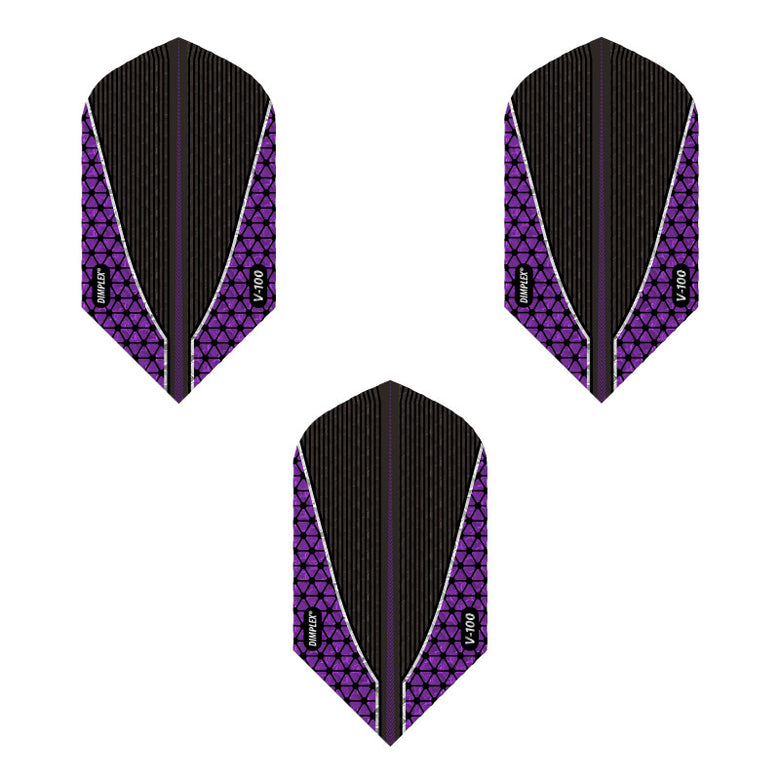 Viper Dimplex Dart Flights Slim Metallic Purple V-100 Series