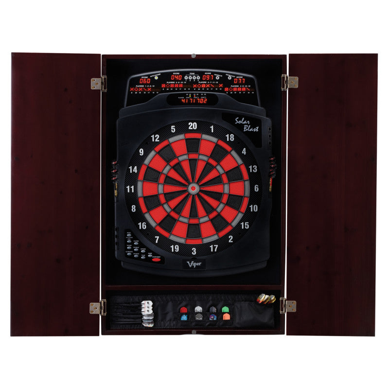 Viper Metropolitan Mahogany Soft Tip Dartboard Cabinet