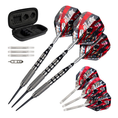 Dardos Viper Blitz Darts con punta de acero de tungsteno al 95 %, 24 gramos 