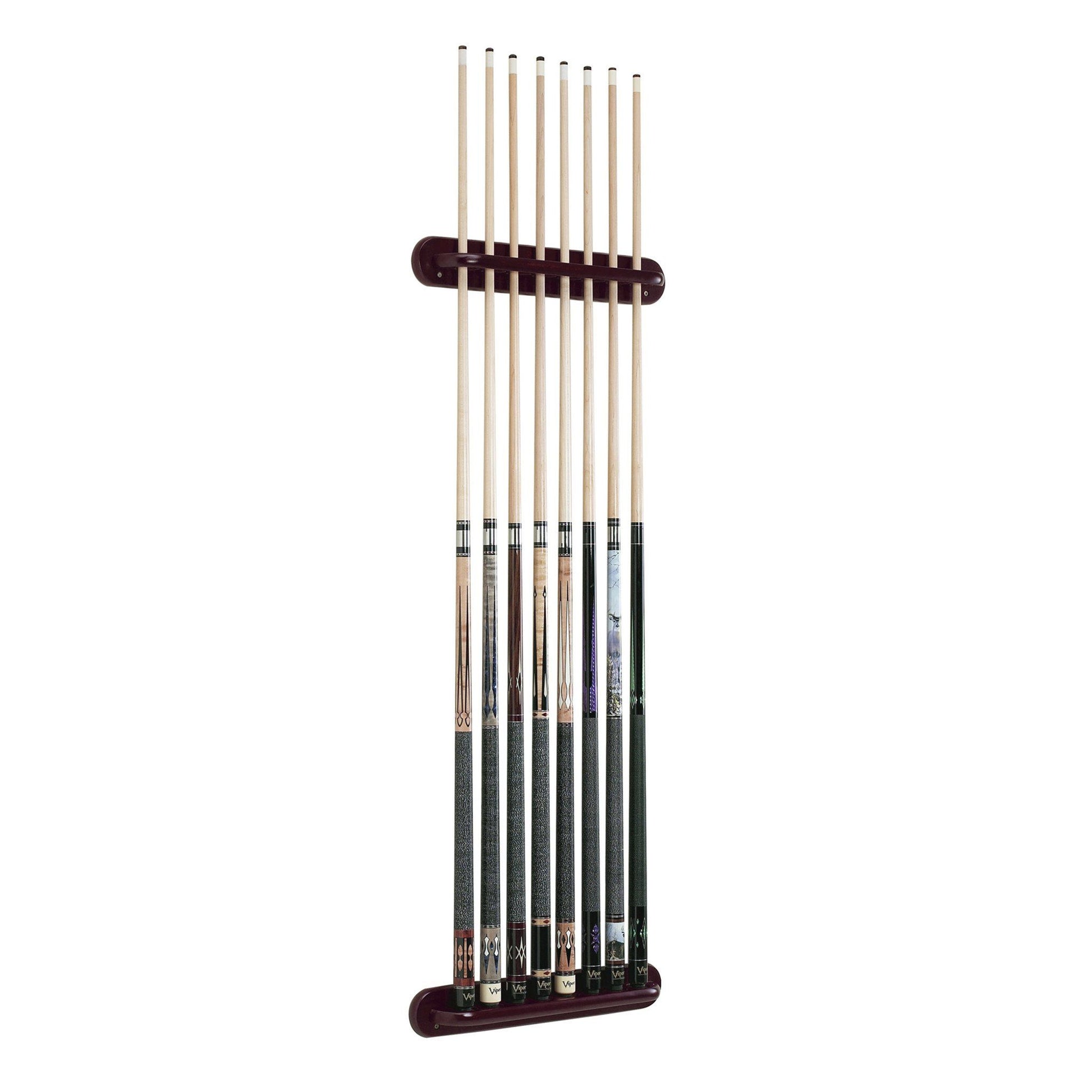 [REFURBISHED] Viper Traditional Mahogany 8 Cue Wall Cue Rack Refurbished Refurbished GLD Products 