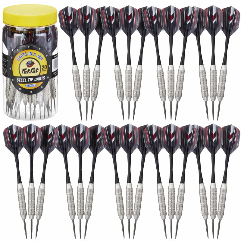 Fat Cat 27 Darts in a Jar Steel Tip 19 Grams