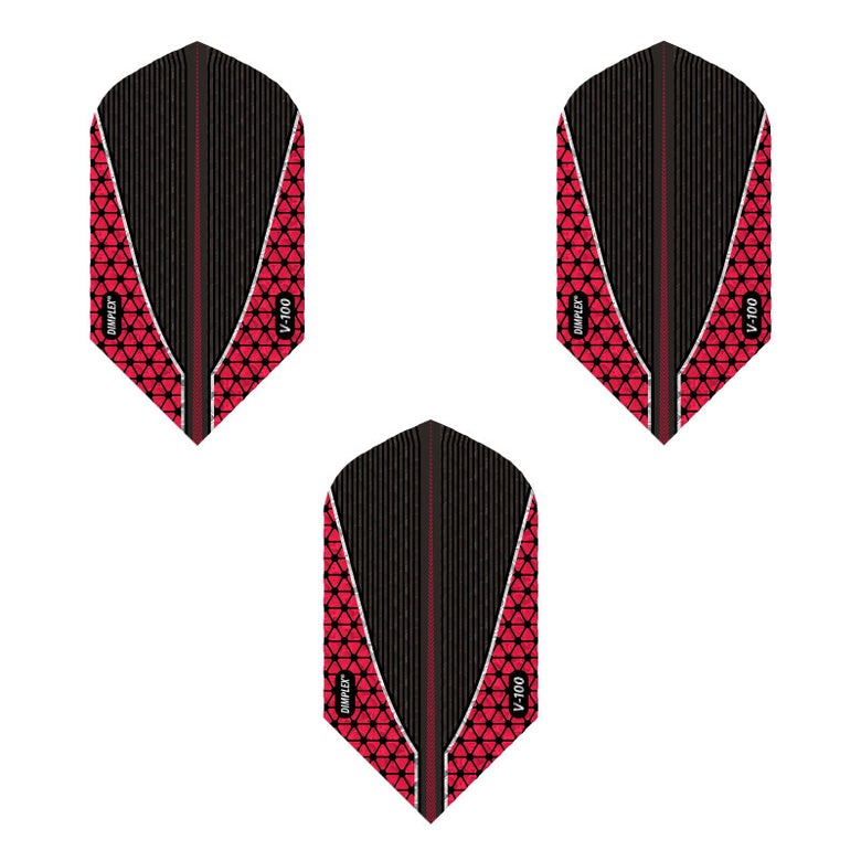 Viper Dimplex Dart Flights Slim Metallic Red V-100 Series