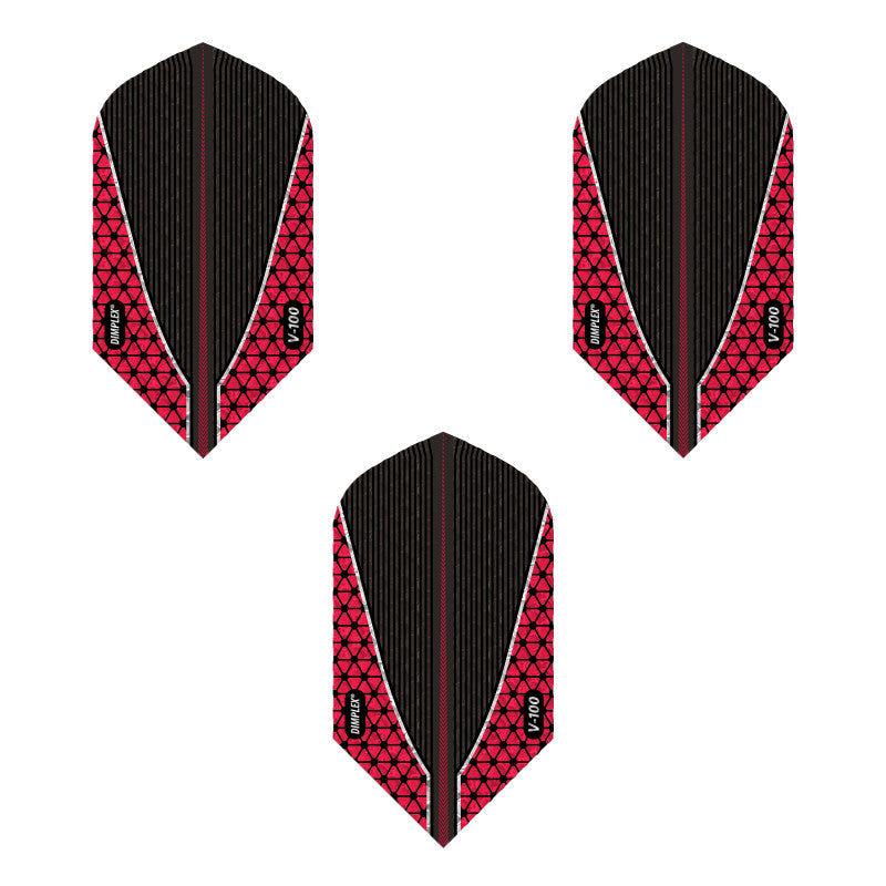 Viper Dimplex Dart Flights Slim Metallic Red V-100 Series