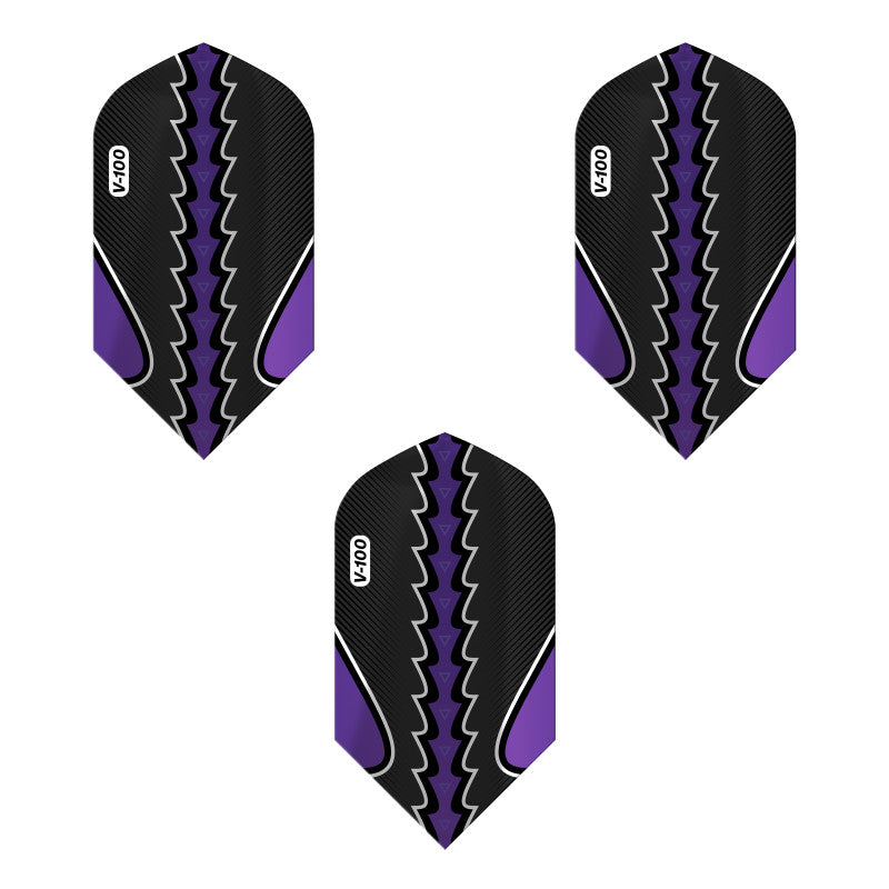 Viper Black Flux Dart Flights Slim Purple