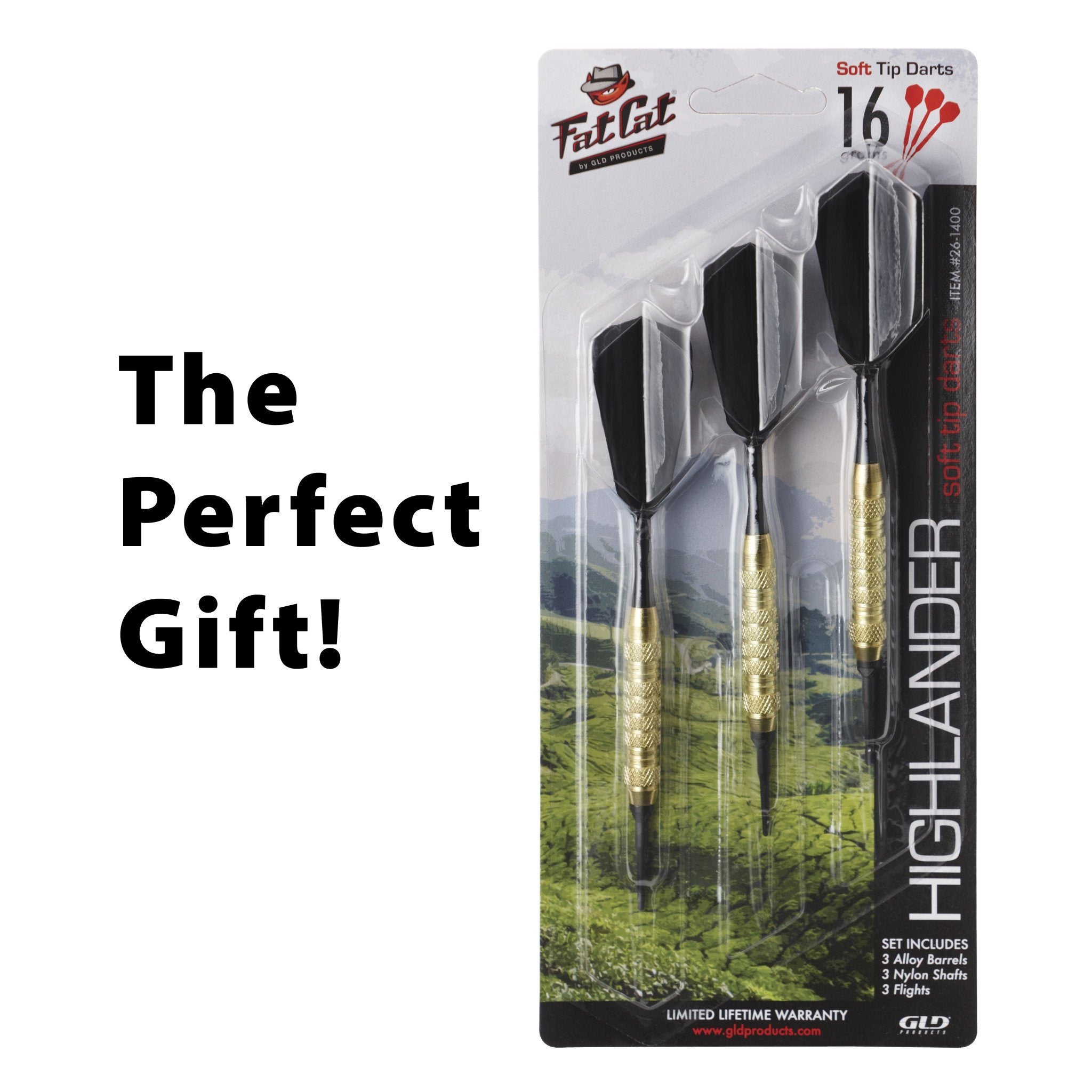 [REFURBISHED] Fat Cat Highlander Soft Tip Darts 16 Grams Refurbished Refurbished GLD Products 