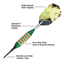 Load image into Gallery viewer, Viper Spinning Bee Green Soft Tip Darts 16 Grams
