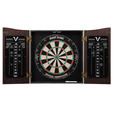 Viper Vault Dartboard Cabinet with Shot King Sisal Dartboard