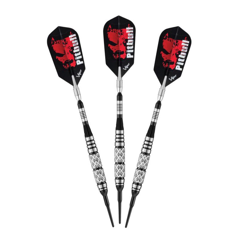 Viper Pitbull Darts 90% Tungsten Soft Tip Darts Diamond Cut and Ringed Barrel 18 Grams Soft-Tip Darts Viper 