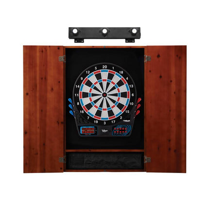 Viper 777 Electronic Dartboard, Metropolitan Cinnamon Cabinet & Shadow Buster Dartboard Light Bundle Darts Viper 