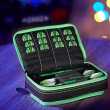 Load image into Gallery viewer, Casemaster Plazma Plus Dart Case Black with Green Trim and Phone Pocket Dart Cases Casemaster 
