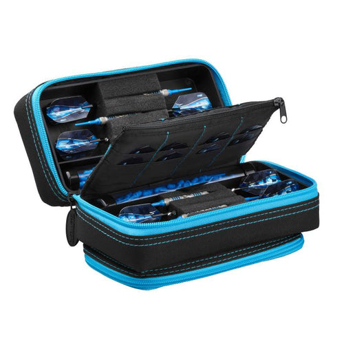Casemaster Plazma Pro Dart Case Black with Blue Trim and Phone Pocket Dart Cases Casemaster 