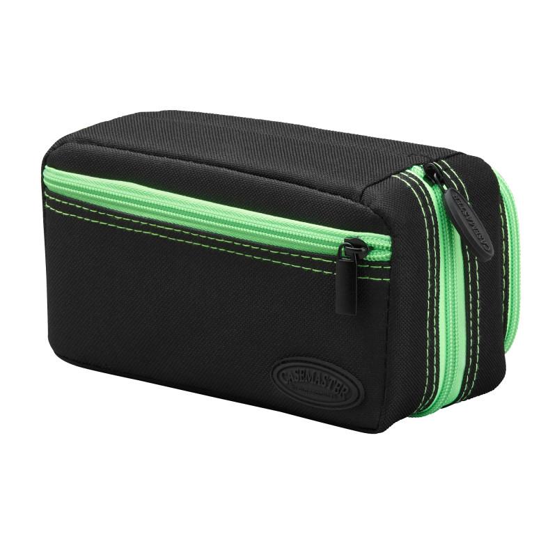 Casemaster Plazma Pro Dart Case Black with Green Trim and Phone Pocket Dart Cases Casemaster 