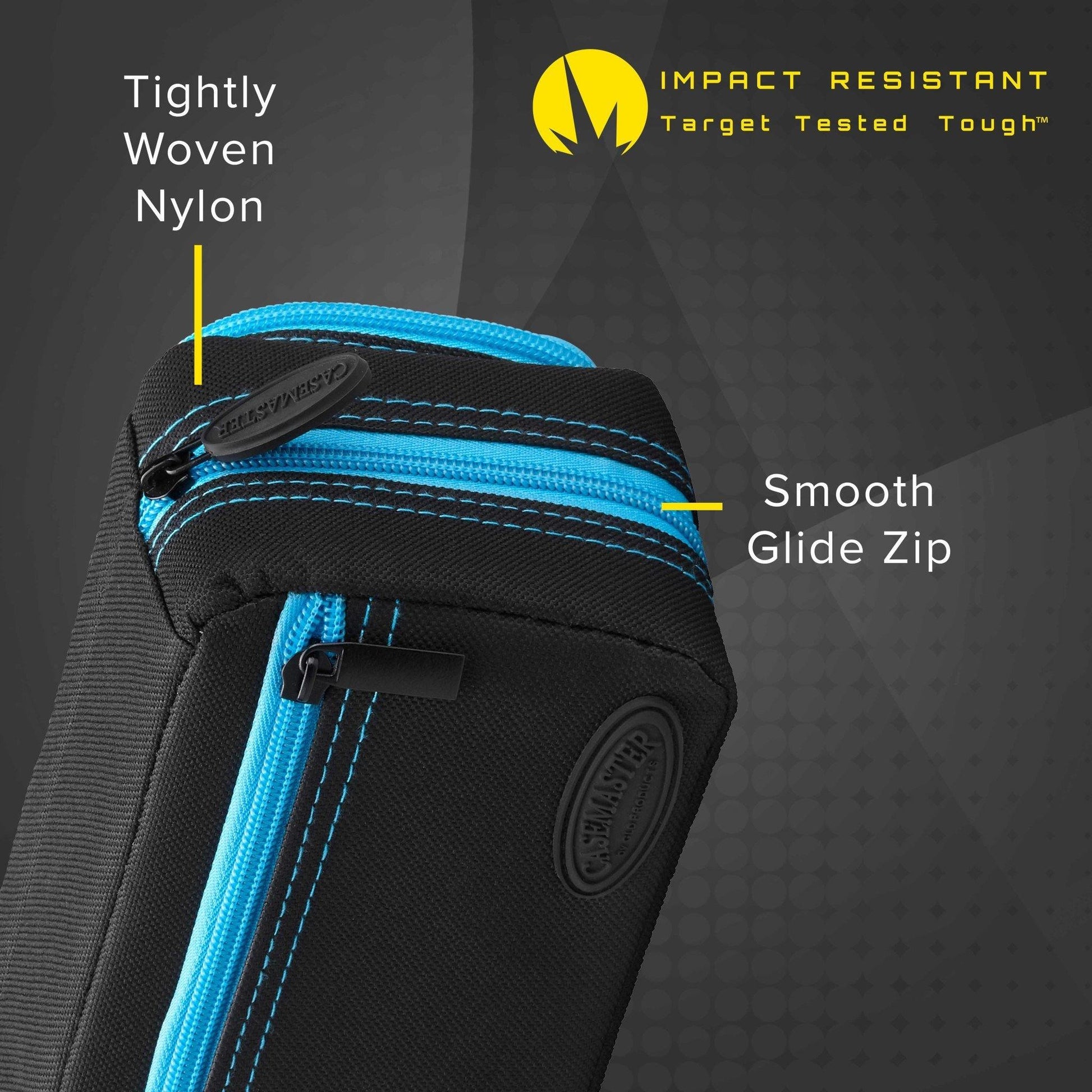 [REFURBISHED] Casemaster Plazma Pro Dart Case Black with Blue Trim and Phone Pocket Refurbished Refurbished GLD Products 