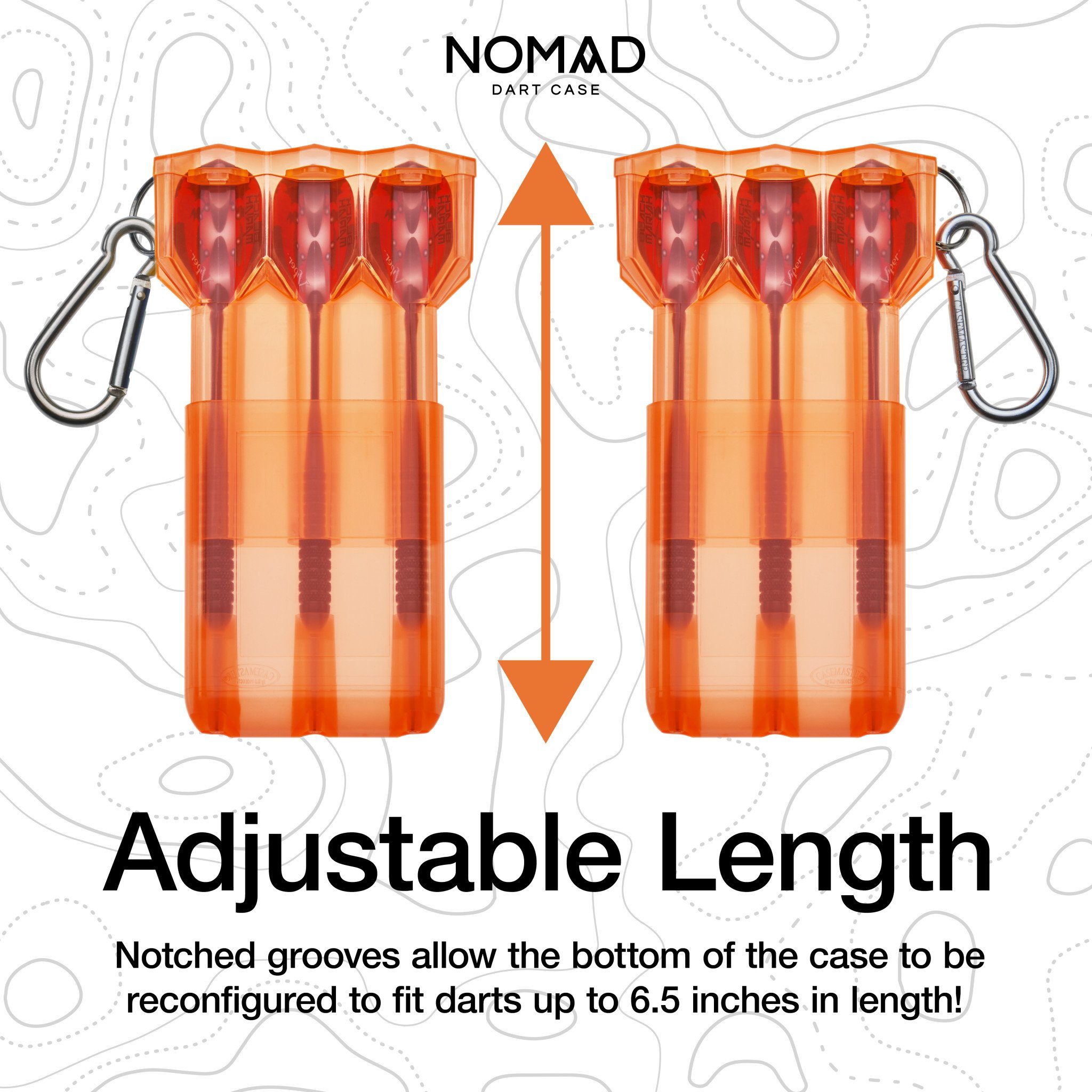 [REFURBISHED] Casemaster Nomad Adjustable Dart Case Neon Orange Refurbished Refurbished GLD Products 