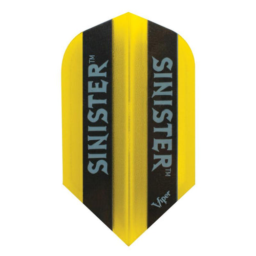 V-100 Sinister Flights Slim Translucent Yellow Dart Flights Viper 