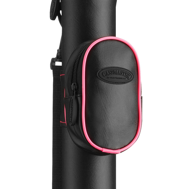 Casemaster Q-Vault Supreme Black with Pink Trim Cue Case