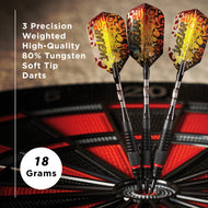 [REFURBISHED] Viper Jaguar Darts 80% Tungsten Soft Tip Darts 1 Small Knurled Ring 18 Grams Refurbished Refurbished GLD Products 