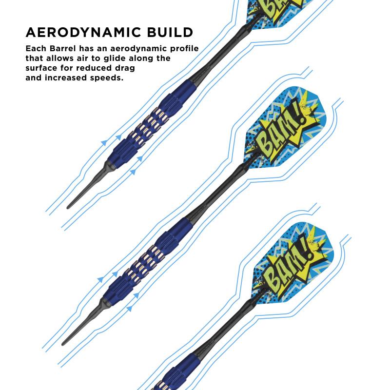 Viper Comix BAM! Darts Soft Tip Darts Blue 18 Grams Soft-Tip Darts Viper 