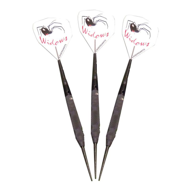 Laserdarts Black Widows Fixed Point Knurled Steel Tip Steel-Tip Darts Laserdarts 