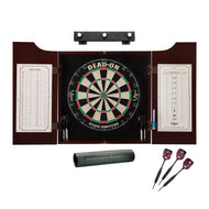 Viper Dead On Sisal Dartboard, Hudson Cabinet, Dart Mat, Black Mariah Steel Tip Darts & Shadow Buster Dartboard Light Bundle Darts Viper 