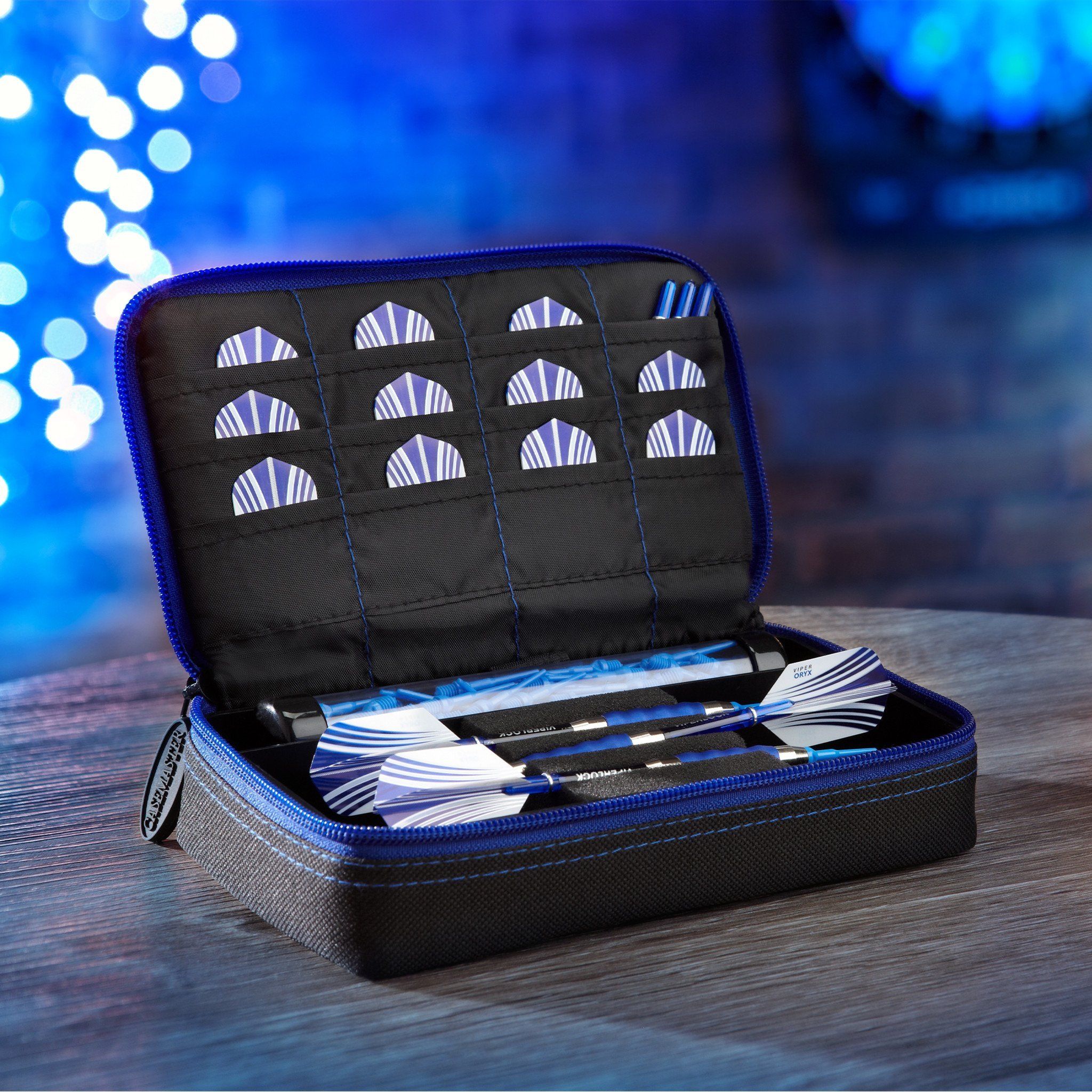 [REFURBISHED] Casemaster Plazma Dart Case Black with Sapphire Zipper Refurbished Refurbished GLD Products 