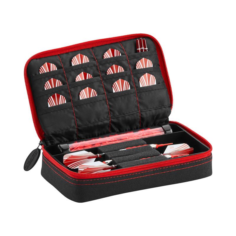 Casemaster Plazma Dart Case Black with Ruby Zipper Dart Cases Casemaster 