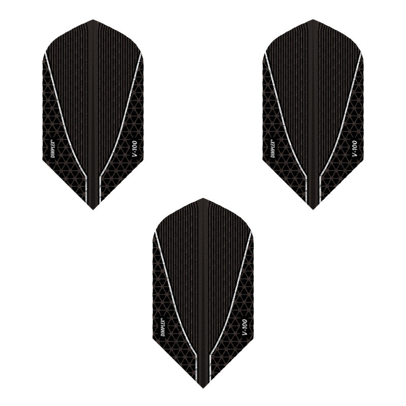 Viper Dimplex Dart Flights Slim Metallic Black V-100 Series